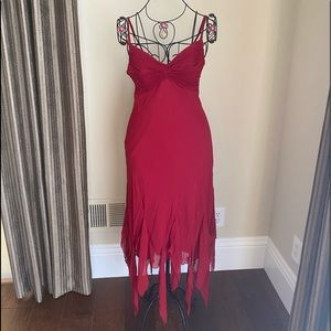 Red Chiffon Dress 💃